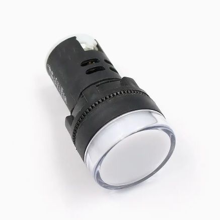 AC/DC12V 22mm AD16-22DS LED Signal Lamp White